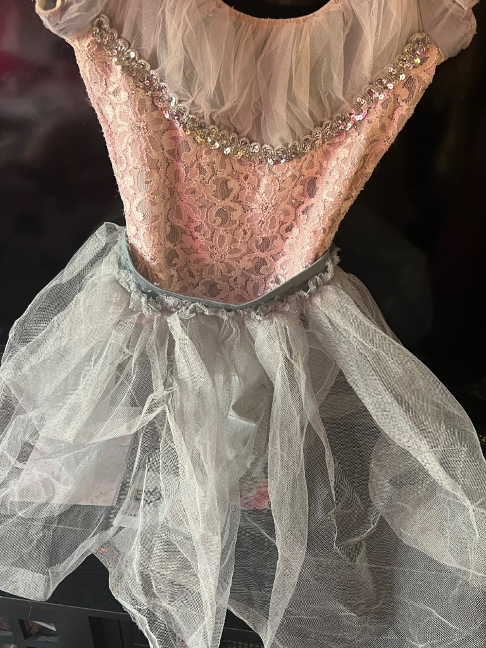Girls Pink Sequin Ballet Costume
